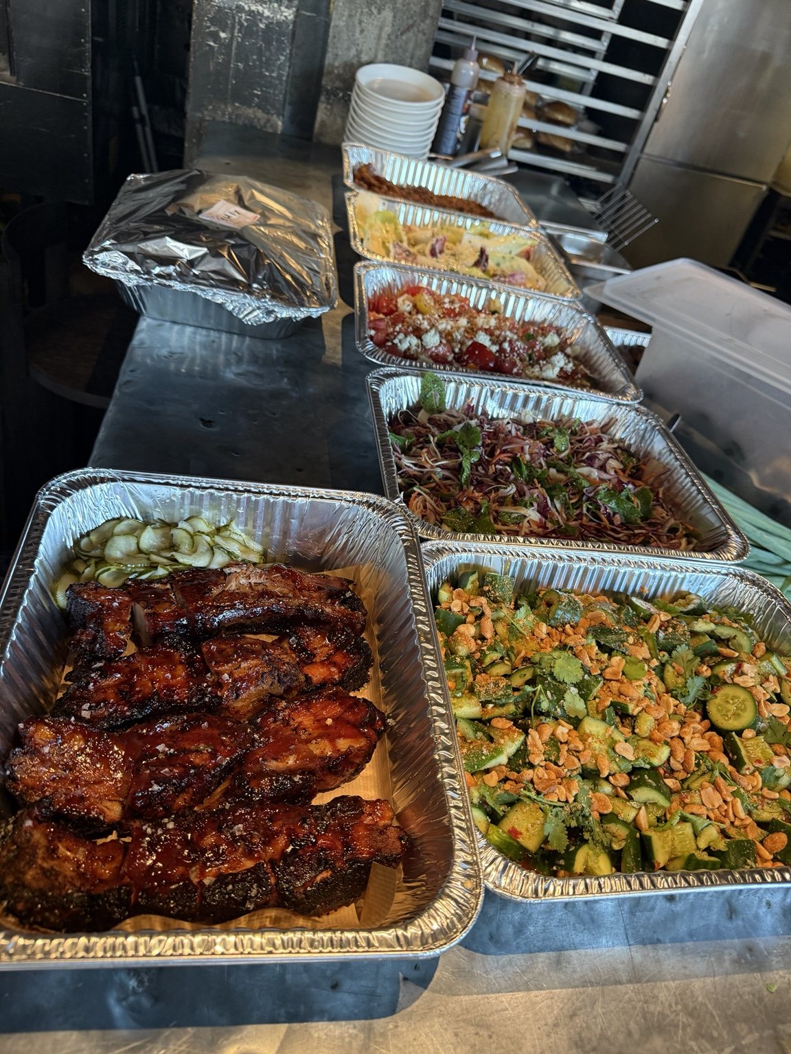 Sharing feast prepared by Chef Ryan Padda